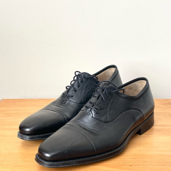 Magnanni Shoes Magnanni Mens Dress Shoes Black Leather Cap Toe